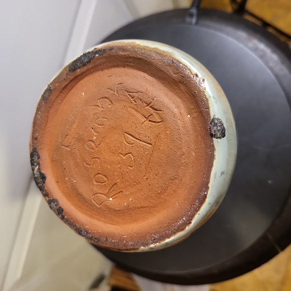 Vintage Signed Rosenblatt 1959 Redware Ceramic Vase Jar 6 1/4" - Picture 10 of 12